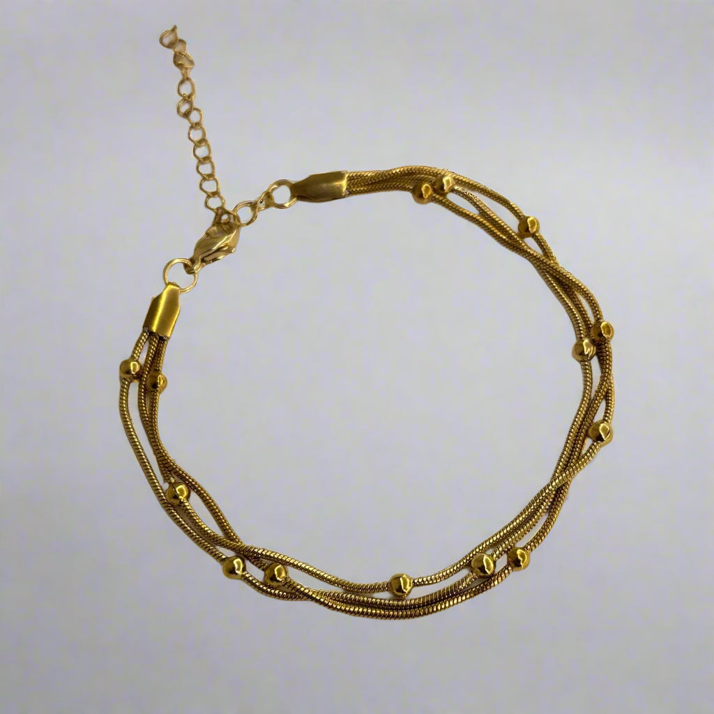 Triple Chain Anklet