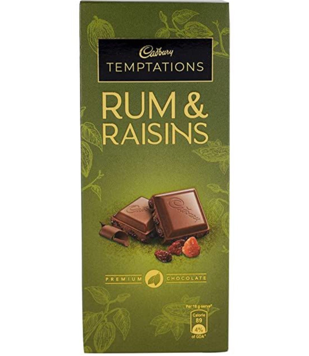 Cadbury Temptations Chocolate - Rum & Raisin 70 g