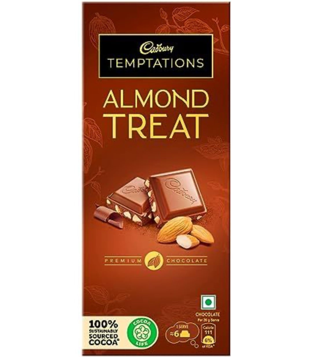 Cadbury Temptations Chocolate Bar - Almond Treat 70 g
