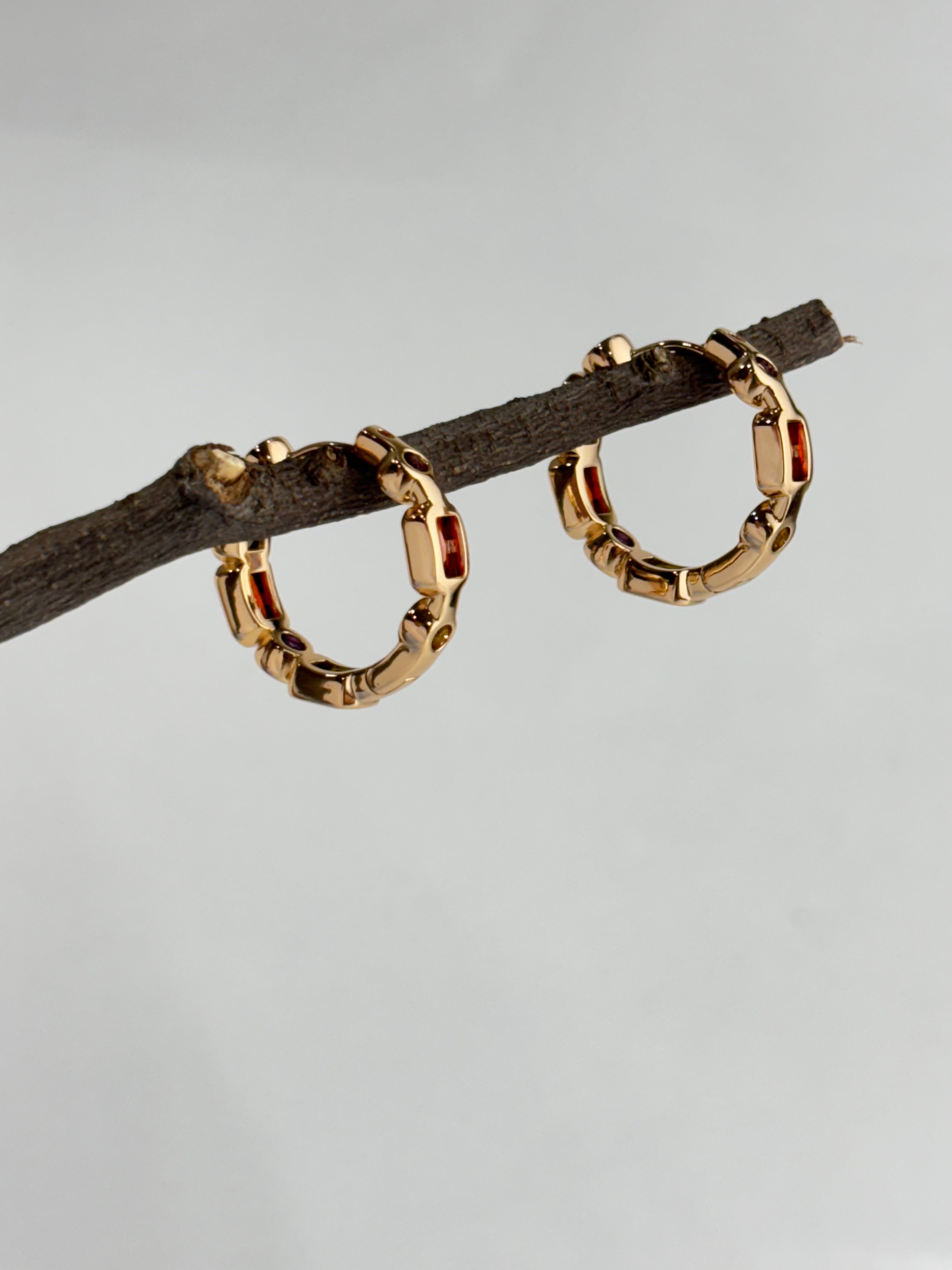 Celeste Gem Hoops