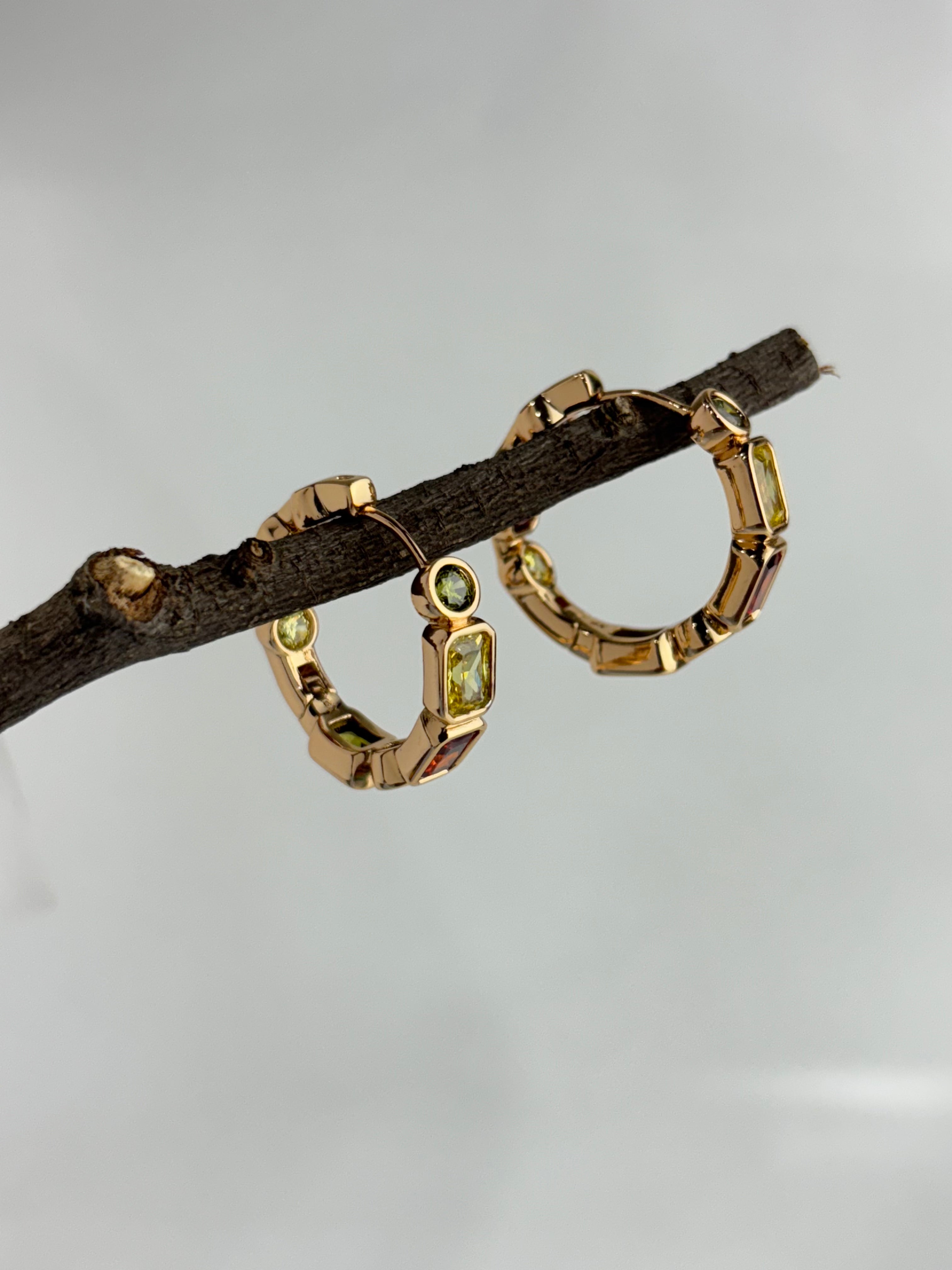 Celeste Gem Hoops