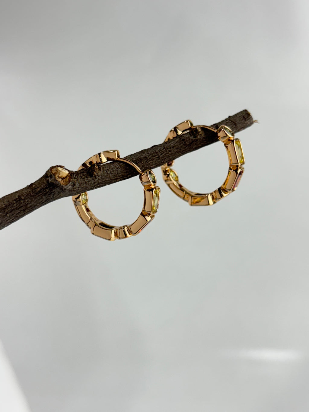 Celeste Gem Hoops