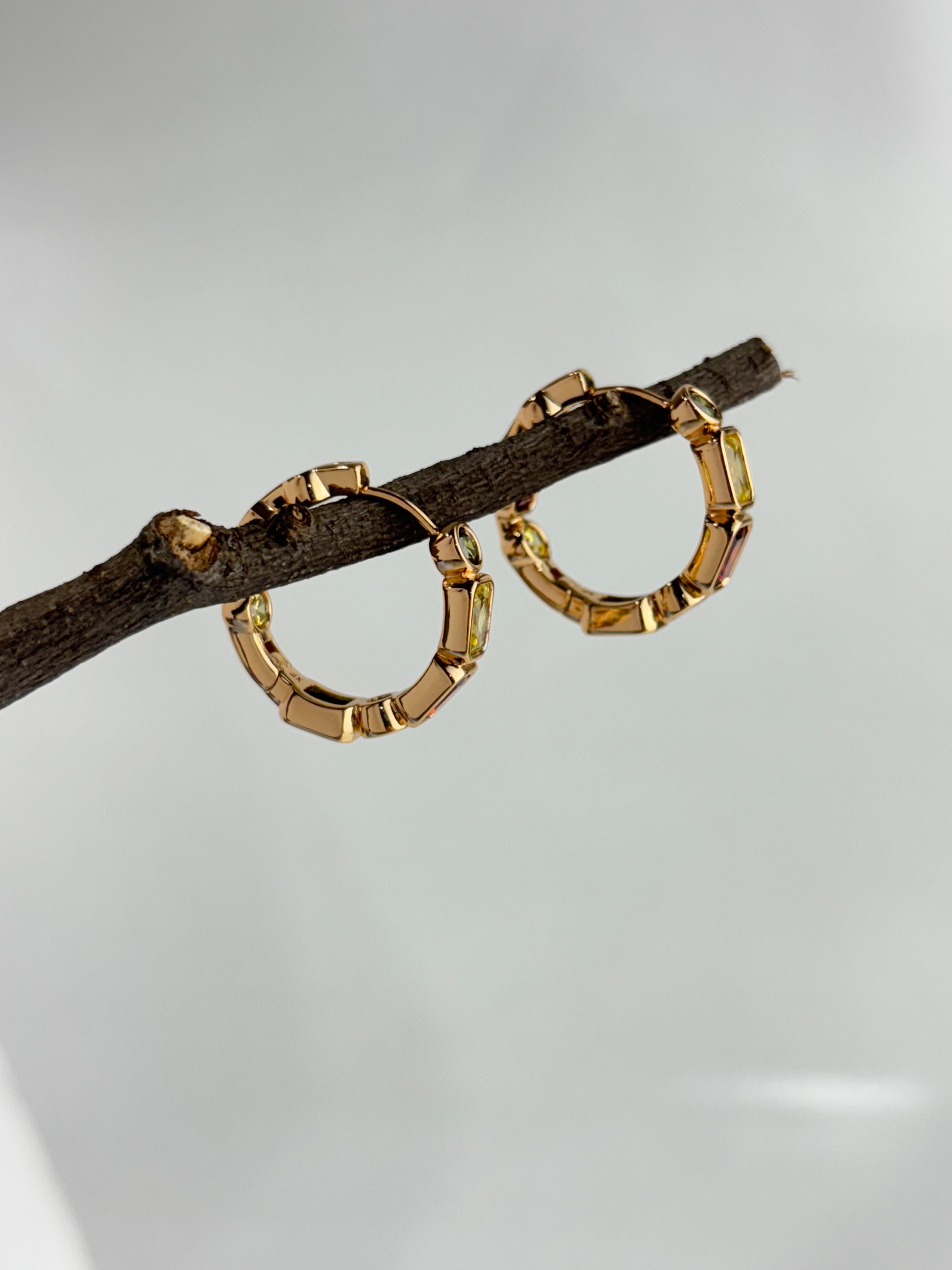 Celeste Gem Hoops