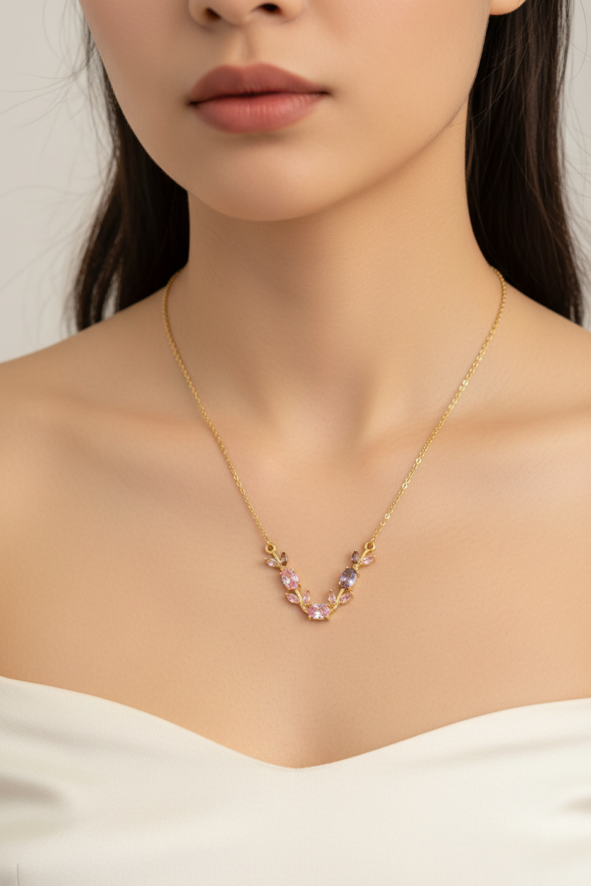 Tulip Neckchain (Pink n Purple)