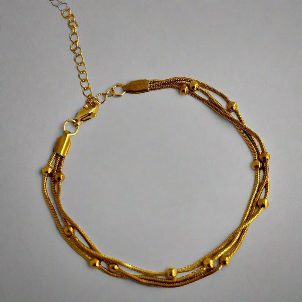 Triple Chain Anklet