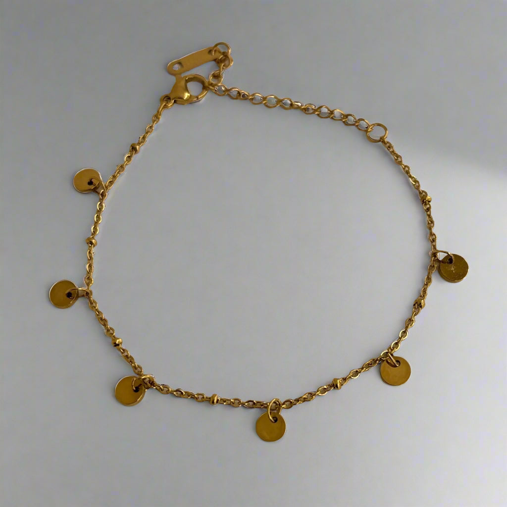 Mini circle Charmed anklet