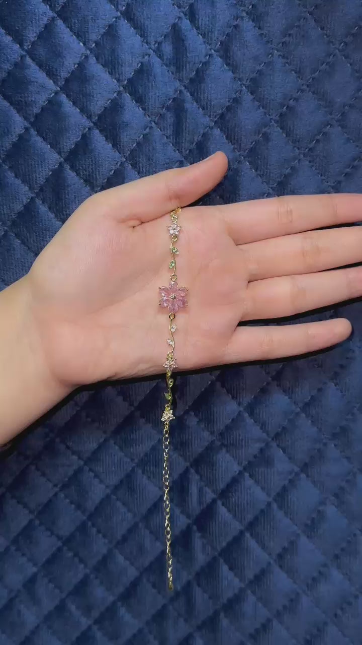 Hibiscus Bracelet (Pink)